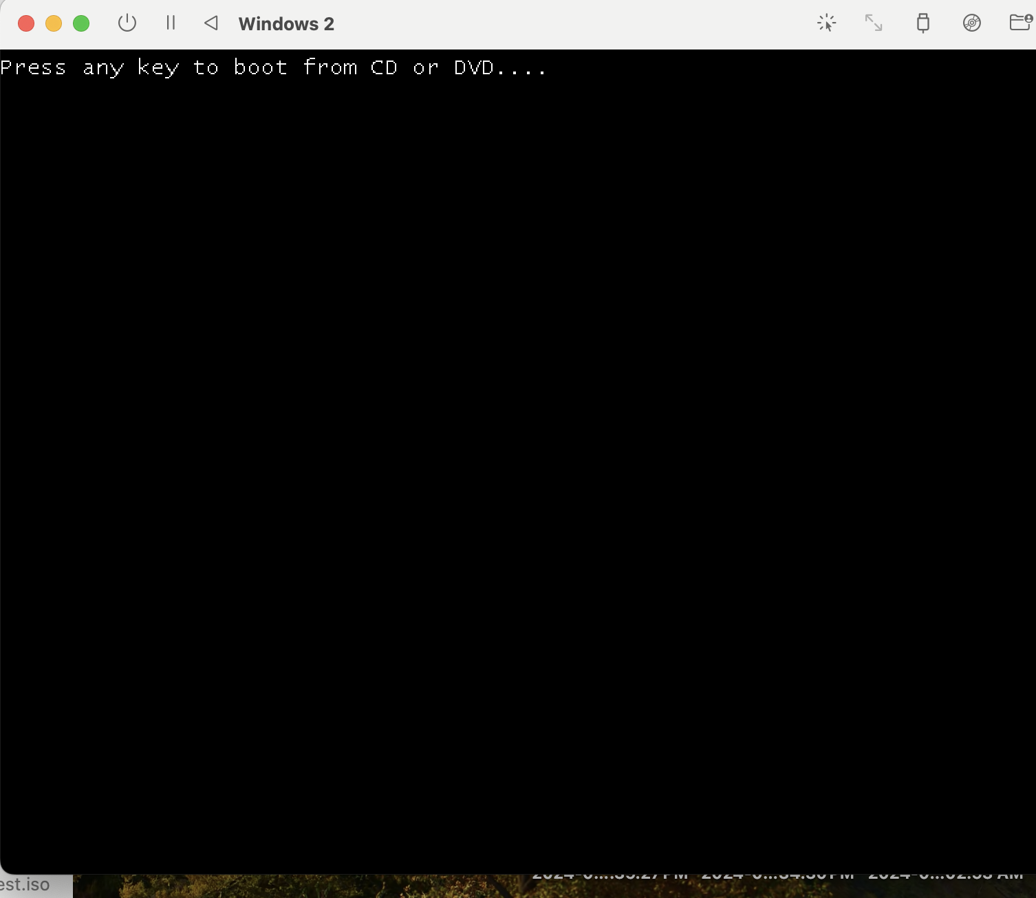 Picture of any key to boot